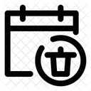 Eliminar calendario  Icono