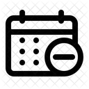 Eliminar calendario  Icono