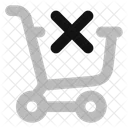 Carrito De Compras Eliminar Eliminar Cruzar Icono