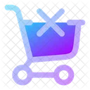 Carrito De Compras Eliminar Eliminar Cruzar Icono