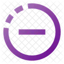 Eliminar Circulo Medio Punto Icono
