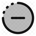Eliminar Circulo Medio Punto Icono