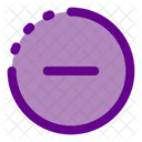 Eliminar Circulo Medio Punto Icono