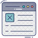 Eliminar Contenido En Linea Contenido Web Blog Web Icono