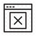 Pagina Web Navegador Cancelar Icon