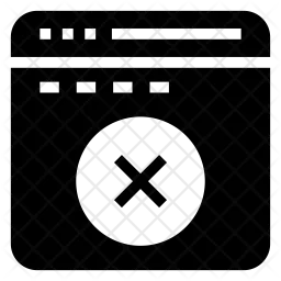 Eliminar página web  Icono