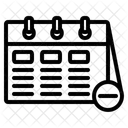 Eliminar Horario Eliminar Calendario Fecha Icono