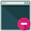 Eliminar Ventana Sitio Web Icono