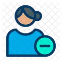 Eliminar Usuario Eliminar Perfil Perfil Femenino Icono