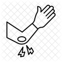 Ellenbogenschmerzen Schmerzen Verletzter Ellenbogen Symbol