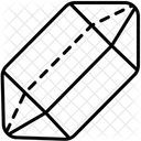 Elongated Bipyramid Geometric Shape Icon