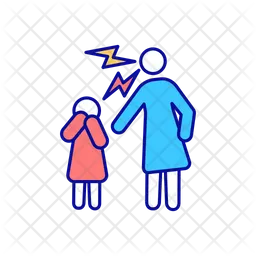 Eltern-Kind-Konflikt  Symbol