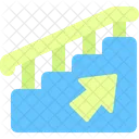 Em Cima Escadas Subindo Ícone