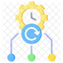 Tempo Real Tempo Engrenagem Ícone