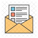 メッセージ、手紙、電子メール アイコン
