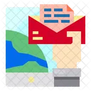 Email Hand World Icon