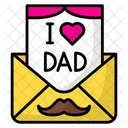Email Greeting Card Fathers Day Icon