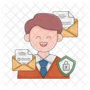 Email Man Business Icon