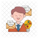 Email Man Business Icon
