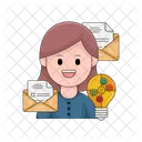 Email Woman Mail Icon