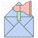 Email Ad Lineal Color Icon Icon