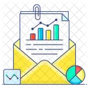 Email Analysis Email Analytics Business Mail Analysis アイコン