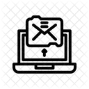 Email avec un ordinateur portable  Icon