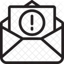 Papier Davertissement Avertissement Par Courrier Electronique Courrier Electronique Derreur Icône
