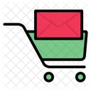 E Mail Benachrichtigung Einkaufsnachricht Warenkorb Symbol