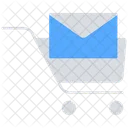 E Mail Benachrichtigung Einkaufsnachricht Warenkorb Symbol