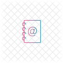 Email Book Book At The Rate Icon