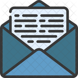 Email Copy Icon - Download in Colored Outline Style