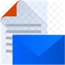 Documento De E Mail Carta De E Mail Documento De E Mail Icon