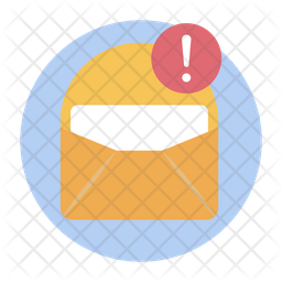 Email Error Alert Icon - Download in Rounded Style