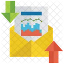 Email Graph Analytics Chart Icon