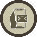 Email Hand Holding Phone Electronic Mail Icon