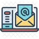 Email Message Epistle Mail Mailbox Envelope Open Communication Electronic Mail Digital Online Mail Icon