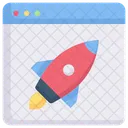 Internet Marketing Startup Rocket Icon