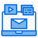 Media Laptop Mail Icon