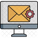 Email Preferences Mailbox Settings Cogwheel Icon
