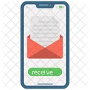 Message Mobile Communication En Ligne E Mail Recu Icône