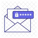 Email Security Single Use Passwords Combined Email Otp Secure Authentication 아이콘