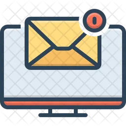Email Symbol On Monitor Screen  Icon