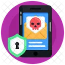 Mobile Threat Email Threat Mobile Message Icône
