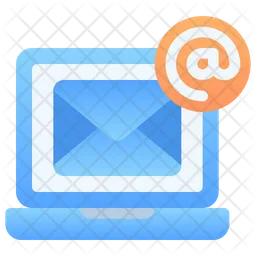 Email With Laptop  Icon