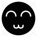 Embarrassed Smiling Face  Icon