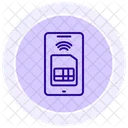 Embedded Sim Color Circle Icon Icon