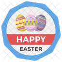 Insignia De Feliz Pascua Vector Emblema De Pascua Logotipo De Pascua Icono