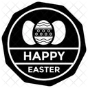Insignia De Feliz Pascua Vector Emblema De Pascua Logotipo De Pascua Icono