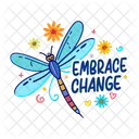 Embrace Change Dragonfly Anisoptera Icon